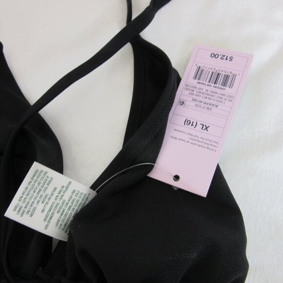 Shade & Shore wild fable 2 Piece Bikini Black and Hot Pink Size XL 16 NWT - Picture 6 of 6